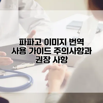 파파고 이미지 번역 사용 가이드: 주의사항과 권장 사항